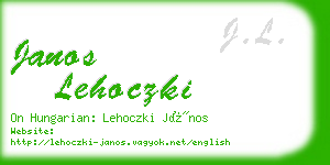 janos lehoczki business card